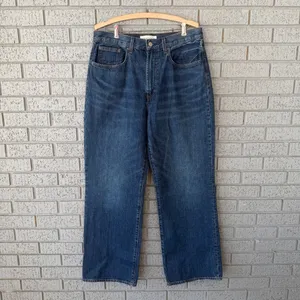 ARITZIA DENIM FORUM Farrah Hi Rise Wide Leg Jeans Womens 32 Blue Dark Wash Pants thumbnail 8