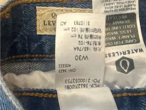 Levi's Distressed Mid-Blue Denim Cutoff Shorts thumbnail 3