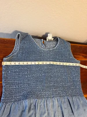 Vintage Jean dress Denim Jean Dress Jumper sleeveless cottagecore teacher thumbnail 7