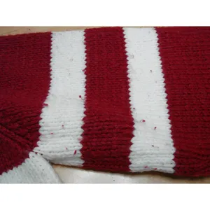 Handmade Hand Knit Pullover Sweater Turtleneck Size Med Crochet Warm Striped Vtg thumbnail 5