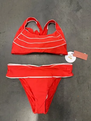 PQ Swim Banded High Waist Bottom and Gabby Top Bikini Set Passion Womens Size La thumbnail 5
