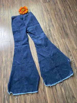 FOR THE REPUBLIC Hi-Low Raw Hem Bell Bottom Jeans | 6 thumbnail 7