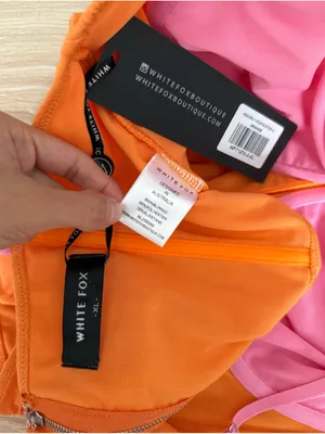 White Fox XL NEW Heavenly Hour Bustier Cami Orange Pink Rave Nightclub thumbnail 6