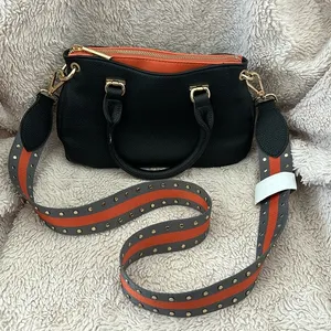 Dream Control Purse Black & Orange Satchel Crossbody Strap Rocker Boho Festival thumbnail 1
