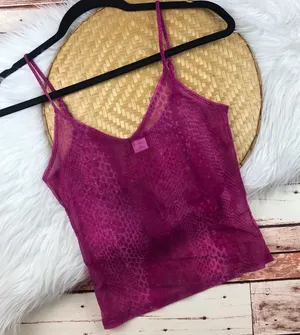 Y2K pink‎ tank sheer snakeskin thumbnail 1