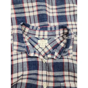 J.Crew Women's Plaid Shirt Homespun Boy Fit Popover Blouse 100% Cotton Size M thumbnail 13