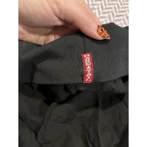 Hard Tail Women's Black Harem Foldover Waist Capris Sz Small thumbnail 4