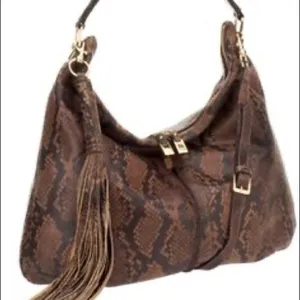 G.I.L.I. Milano Snake Print Leather Hobo Bag C9‎ thumbnail 1