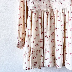 American Eagle Outfitters Women's Cream Floral Boho Babydoll Dress XS‎ thumbnail 4