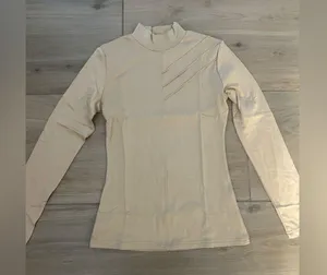 NEW Mock Mockneck Lightweight Base Layer Slim Fit Long Sleeve Shirt Top S thumbnail 1