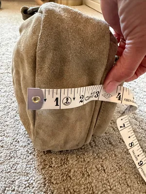 Free People Beige Pebble Hudson Suede Leather Sling Crossbody Bag Minimal thumbnail 8