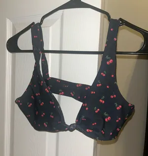 Skatie cherry bikini top thumbnail 1