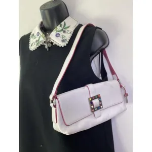 dooney and bourke mini purse white leather tote thumbnail 4