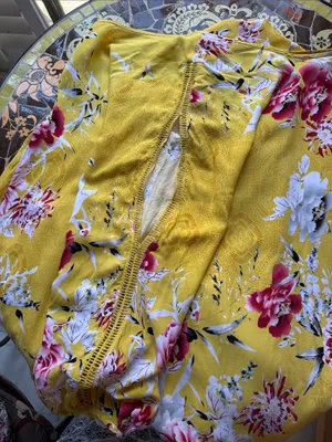JAASE Yellow Floral Long-Sleeve Ruffle-Hem Dress thumbnail 8