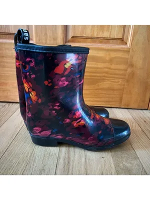 Sanmm Womens Floral Rain Boots thumbnail 6