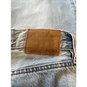 Aeropostale Women's High Rise Super Wide Leg Jeans Size 12 Light Wash Baggy Boho thumbnail 6