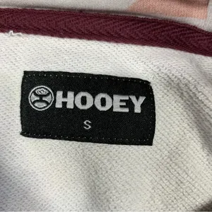 Hooey Women’s Roomy Burgundy Grey Hoodie Sweatshirt Longsleeve Aztec Print S thumbnail 12