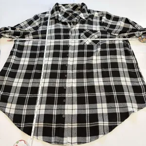 Torrid Black Lizzie Crinkle Flannel Gauze‎ Button Up Tunic Size 2X thumbnail 10