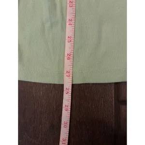 Chico's Henley Top Size L Green Ribbed Pima‎ Cotton 3/4 Sleeve Casual Classic thumbnail 5