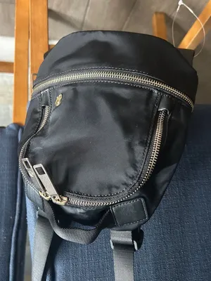Lululemon City Adventurer Backpack Micro 3L in Black with Gold hardware. thumbnail 4