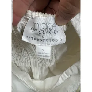 Mare Mare x Anthropologie White Cutout Halter Mini Dress Side Button Size S thumbnail 4