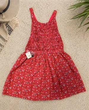 Free People Petunia Mini Dress Poppy‎ Combo Floral Smocked NWT XS thumbnail 1