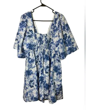 Abercrombie & Fitch Cinch Front Poplin Mini Dress Sz XL thumbnail 4