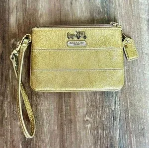 Wristlet Wallet/Changepurse for Women in Gold Color thumbnail 1