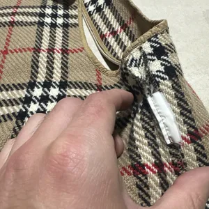 VTG BURBERRYS' 100% Wool Nova Check Plaid Liner Vest Gilet Unisex Insert thumbnail 7