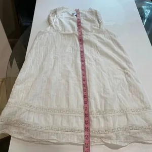 Princess Polly White Lace Trim Linen Blend Tank Top US 2 Cottagecore Boho thumbnail 6