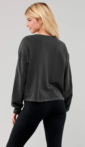 Hollister Garment-Dye Lace Boyfriend T-Shirt thumbnail 2