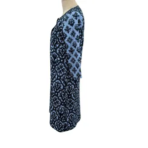 Gretchen Scott Split Neck Dress Mosaic‎ Tile Print Blue Size XS thumbnail 6