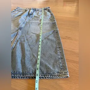 Old navy high rise slit midi denim skirt light wash blue size 10 NWOT thumbnail 7