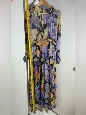 Anthropologie The Marais Printed Chiffon Maxi Dress with Flowing Floral Print thumbnail 7