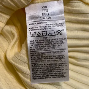 NEW Old Navy Yellow Cotton Blend High Waisted Ribbed Midi Skirt Women’s Size XXL thumbnail 10
