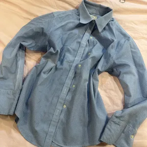 Van Heusen Vintage Blue Gingham Button-Up Shirt thumbnail 1