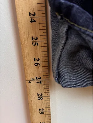 Edikted Dark Wash Cuffed Baggy Wide Leg Jeans Y2K Denim Size XS thumbnail 11