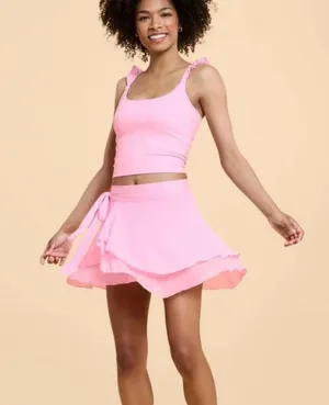 Blogilates Women's Dance Studio Wrap Skort Pink thumbnail 2