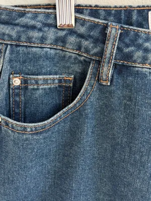 Princess Polly Wide Leg Crop Jeans Womens US 4 Blue Raw Hem thumbnail 4