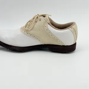 FootJoy 48709 Womens White Tan Leather Saddle Golf‎ Shoes Size 8 M thumbnail 6