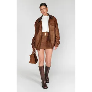 Show Me Your Mumu Maverick Bomber Jacket in Chestnut Brown XSmall New Womens thumbnail 12
