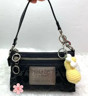 y2k COACH Poppy Black Mini Purse Wristlet thumbnail 2