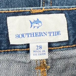 Southern Tide Women 28 Raw Hem Denim Jean Mini Skirt Medium Wash‎ Y2K Preppy thumbnail 4