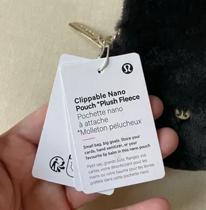 Clippable Nano Pouch *Plush Fleece - Black/Gold thumbnail 4