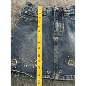 Route 66 Denim Mini Skirt with Raw Hem Size 8 thumbnail 3