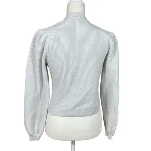 Zara Ribbed Knit Bell Sleeve Button Up Cardigan Women's XS thumbnail 3
