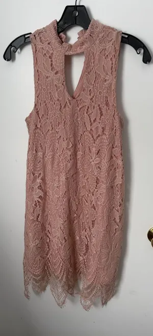 Sleeveless Lace Shift Dress - Dusty Rose thumbnail 1