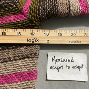 Old Navy Y2K Sweater Size Medium Striped Short Sleeve Lambswool Button Cardigan thumbnail 8