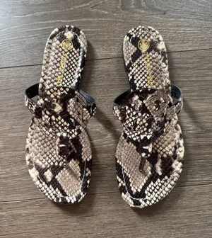 Tory Burch Miller Sandals Snake Print thumbnail 1