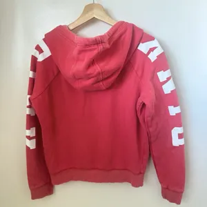 Victoria's Secret Pink Fleece Campus Zip Up Hoodie Pink Distressed Sunwashed M thumbnail 2